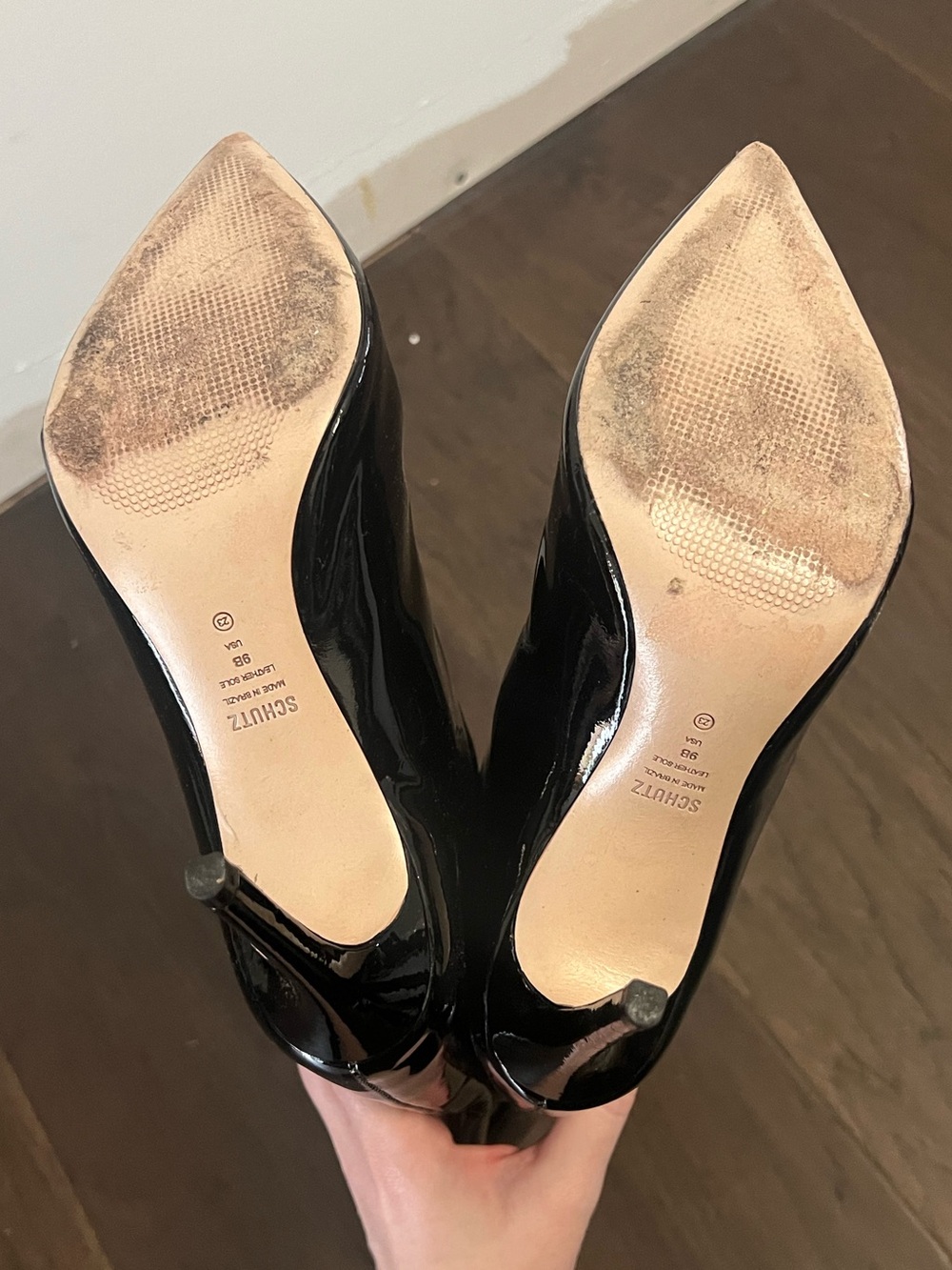 Schutz Maryana Up Black Patent Leather Boots - Picture 6 of 6